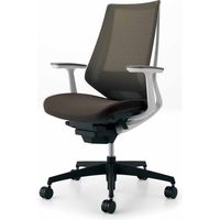 【組立設置込】コクヨ デュオラ ハイバック T型肘 ランバーサポート付 樹脂脚ブラック メッシュ カーペット用 ホワイト×ダークグレージュ 1脚（直送品）