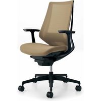 【組立設置込】コクヨ デュオラ ハイバック T型肘 ランバーサポート付 樹脂脚ブラック メッシュ カーペット用 ブラック×ソフトベージュ 1脚（直送品）