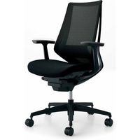 【組立設置込】コクヨ デュオラ ハイバック T型肘 ランバーサポート付 樹脂脚ブラック メッシュ カーペット用 ブラック×ブラック 1脚（直送品）