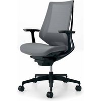 【組立設置込】コクヨ デュオラ ハイバック T型肘 ランバーサポート付 樹脂脚ブラック メッシュ カーペット用 ブラック×ソフトグレー 1脚（直送品）