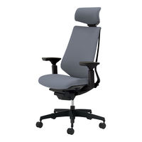 【組立設置込】コクヨ デュオラ ヘッドレスト付 可動肘 ランバーサポート無 樹脂脚ブラック クッション フローリング用 ブラック×ソフトグレー 1脚（直送品）