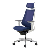 【組立設置込】コクヨ デュオラ ヘッドレスト付 可動肘 ランバーサポート有 アルミ脚 メッシュ カーペット用 ホワイト×ディープパープル 1脚（直送品）