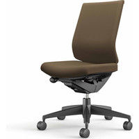 【組立設置込】コクヨ ウィザード3 ローバック 肘無 樹脂脚 布張り カーペット用 ブラック×ブラック×ダークグレージュ 1脚（直送品）