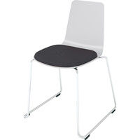 【組立設置込】コクヨ ミケット サークル脚 メッキ脚 背座PPシート 座パッド布 ディムグレー×ライトグレー 1脚（直送品）