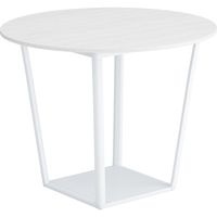 【組立設置込】コクヨ リージョン ミドルハイテーブル 円形 白脚 メラミン天板 幅1200×奥行1200×高さ898mm グレインドホワイト 1台（直送品）