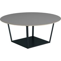 【組立設置込】コクヨ リージョン ミドルテーブル 円形 黒脚 リノリウム天板