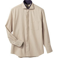 住商モンブラン MONTBLANC（モンブラン） シャツ 兼用 長袖 ベージュ/ネイビー S BF2601-3 1枚（直送品）