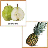 マッチングジャパン フチなし ラミあり フレームステッカー リアル果物『果物_05』 CO-9092-AS 1個（2枚セット）（直送品）