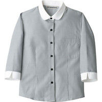 住商モンブラン Careermate（キャリアメイト） シャツ レディス 7分袖 グレーストライプ 15号 MC7205 1枚（直送品）