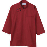 住商モンブラン MONTBLANC（モンブラン） 調理シャツ 兼用 7分袖 エンジ/黒 S 2-625 1枚（直送品）