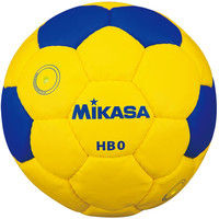 ミカサ】 小学校低学年用 空気を入れないハンドボール0号 手縫い、人工皮革、ソフトタイプ、直径約15cm 黄/青 HB0 2個（直送品）