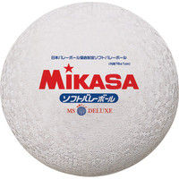 ミカサ】 ソフトバレーボールファミリー・トリムの試合球（日本ソフトバレーボール連盟公認球）約210g ホワイト MS-78-DX-W 2個（直送品）