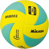 ミカサ】 日本混合バレーボール協会公式試合球（直径約21cm、重量約240g）黄緑 MVB001-GY（直送品）