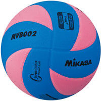 ミカサ】 日本混合バレーボール協会公式試合球（直径約21cm、重量約240g） 青ピンク MVB002-BP（直送品）