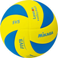 ミカサ】 レッスンバレーボール5号 EVA（ビート板などに用いられる素材） 重量約180g 黄/青 SV5-YBL 2個（直送品）