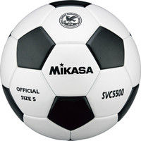 ミカサ】 一般・大学・高校・中学用サッカー5号 検定球 亀甲貼りボール 白黒 SVC5500-WBK（直送品）