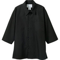 住商モンブラン MONTBLANC（モンブラン） 調理シャツ 兼用 7分袖 黒 S 2-225 1枚（直送品）