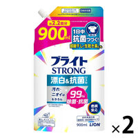 洗濯漂白剤 ブライトSTRONG（ストロング）漂白＆抗菌ジェル 詰め替え 900mL 1セット（2個) ライオン