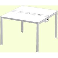 Garage フリーアドレスデスク MP 会議テーブル 配線収納付 幅1000×奥行1200×高さ720mm 白 1台（直送品）