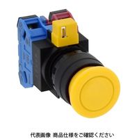 IDEC φ22 HWシリーズ 押ボタンスイッチ 中形 黄 HW1BーA310Y 1セット(2個)（直送品）