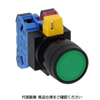 IDEC φ22 HWシリーズ 押ボタンスイッチ 平形 緑 HW1BーM104G 1セット(2個)（直送品）