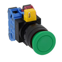 IDEC φ22 HWシリーズ 押ボタンスイッチ 中形 緑 HW1BーM301G 1セット(4個)（直送品）
