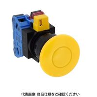 IDEC φ22 HWシリーズ 押ボタンスイッチ 大形 黄 HW1BーM410Y 1セット(4個)（直送品）