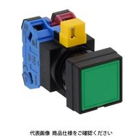 IDEC φ22 HWシリーズ 押ボタンスイッチ 角平形 緑 HW2BーA120G 1セット(2個)（直送品）