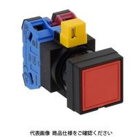 IDEC φ22 HWシリーズ 押ボタンスイッチ 角平形 赤 HW2BーM104R 1セット(2個)（直送品）