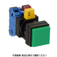 IDEC φ22 HWシリーズ 押ボタンスイッチ 角突形 緑 HW2BーM222G 1セット(2個)（直送品）