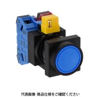 IDEC φ22 HWシリーズ 押ボタンスイッチ 角丸平形 青 HW3BーA101S 1セット(2個)（直送品）