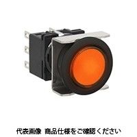 IDEC フラッシュシルエットLBシリーズ 照光押ボタンスイッチ 丸形 アンバー LB6LーM1T11VWA 1セット(2個)（直送品）