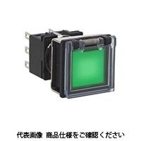 IDEC フラッシュシルエットLBシリーズ 照光押ボタンスイッチ 正角形 緑 LB7GLーM1T24WG 1セット(2個)（直送品）