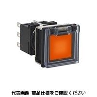 IDEC フラッシュシルエットLBシリーズ 照光押ボタンスイッチ 正角形 アンバー LB7GLーM1T54WA 1セット(2個)（直送品）