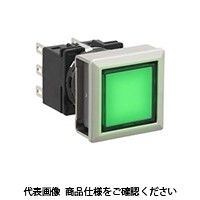 IDEC フラッシュシルエットLBシリーズ 照光押ボタンスイッチ 正角形 緑 LB7MLーM1T11WG 1セット(2個)（直送品）