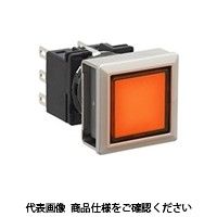 IDEC フラッシュシルエットLBシリーズ 照光押ボタンスイッチ 正角形 アンバー LB7MLーM1T53WA 1セット(2個)（直送品）
