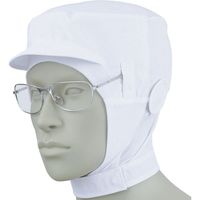 住商モンブラン MONTBLANC（モンブラン） ショート頭巾帽子 兼用 エコ 白 LL 9-1016 1枚（直送品）