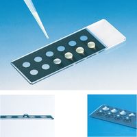 松吉医科器械 高撥水性印刷スライドグラス8穴φ8 23-5049-02 1箱(100枚)（直送品）