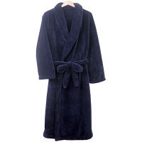 ファミリー・ライフ スーパーソフトマイクロファイバーガウン ネイビー色 紳士用 0322910（直送品）