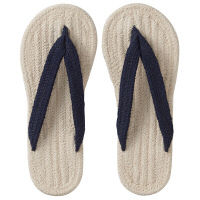【SALE】 無印良品 インド綿ルームサンダル・鼻緒・生成×ネイビー M/23.5～25cm用 82103977 良品計画
