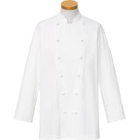 KAZEN コックコート（男女兼用） ホワイト LL KZN411-40（直送品