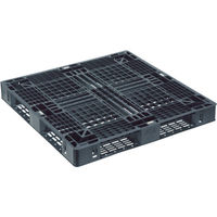 NPC 輸出梱包用プラスチックパレットEXAー1111ー125H 片面四方差し 黒 EXA-1111-125H-F-BK 1枚（直送品）