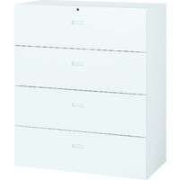 トラスコ中山 TRUSCO ユニット型壁面書庫 ラテラル4段 H1050 ホワイト UBW-11 1台 765-8036（直送品）