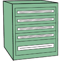 トラスコ中山 TRUSCO VE7S型中量キャビネット 700X550XH800 引出5段 VE7S-805 1台(1個) 479-1274（直送品）