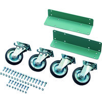 トラスコ中山 TRUSCO R3型用キャスターベースセット D450 Φ150ゴムキャスター R3-CB450-G150 1セット（直送品）