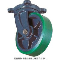 京町産業車輌 京町 ダクタイル自在金具付ウレタン車輪 100Ф×50 FHJ-100X50 1個 458-3922（直送品）