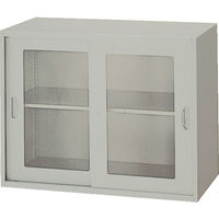 ナイキ 収納庫 NW型 ガラス引違い書庫 枠付 899×450×700 ウォームホワイト NW-0907HG-AW 1台 463-2371（直送品）