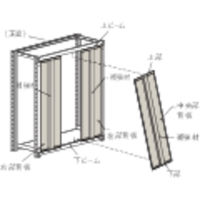 トラスコ中山 TRUSCO M2型棚用はめ込み式背板 W1500XH1800 ネオグレー SM2-65 NG 1組(1個) 461-4411（直送品）