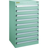 トラスコ中山 TRUSCO VE7S型中量キャビネット 700X550XH1200 引出9段 VE7S-1206 1台(1個)（直送品）