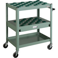 トラスコ中山 TRUSCO TCW型ツーリングワゴン #40X45個 スライド棚型 緑 TCW-T402CA GN 1台 461-4534（直送品）